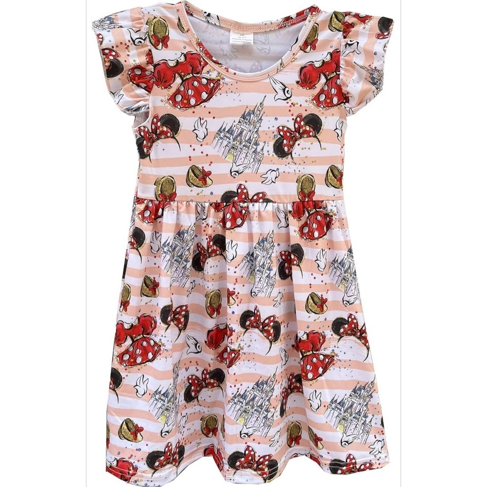 Dress Little Girls Mouse Princess Cartoon Characters Spring Summer Size M 7/8